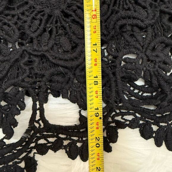 Debut Knit Black Crochet Tank Top Small Boho Knitted - Picture 6 of 6